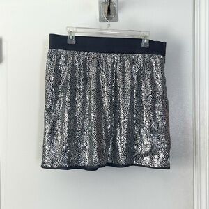 GAP Silver Sequin Mini Skirt